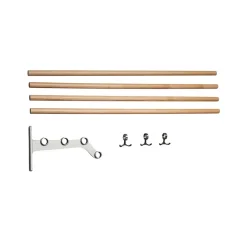 Essem Design Hat Rack & Hat Shelves*Nostalgi 291 add-on hat shelf, Oak, aluminium stand Beige