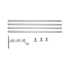 Essem Design Hat Rack & Hat Shelves*Nostalgi 291 add-on hat shelf, Aluminium, aluminium stand Silver-coloured