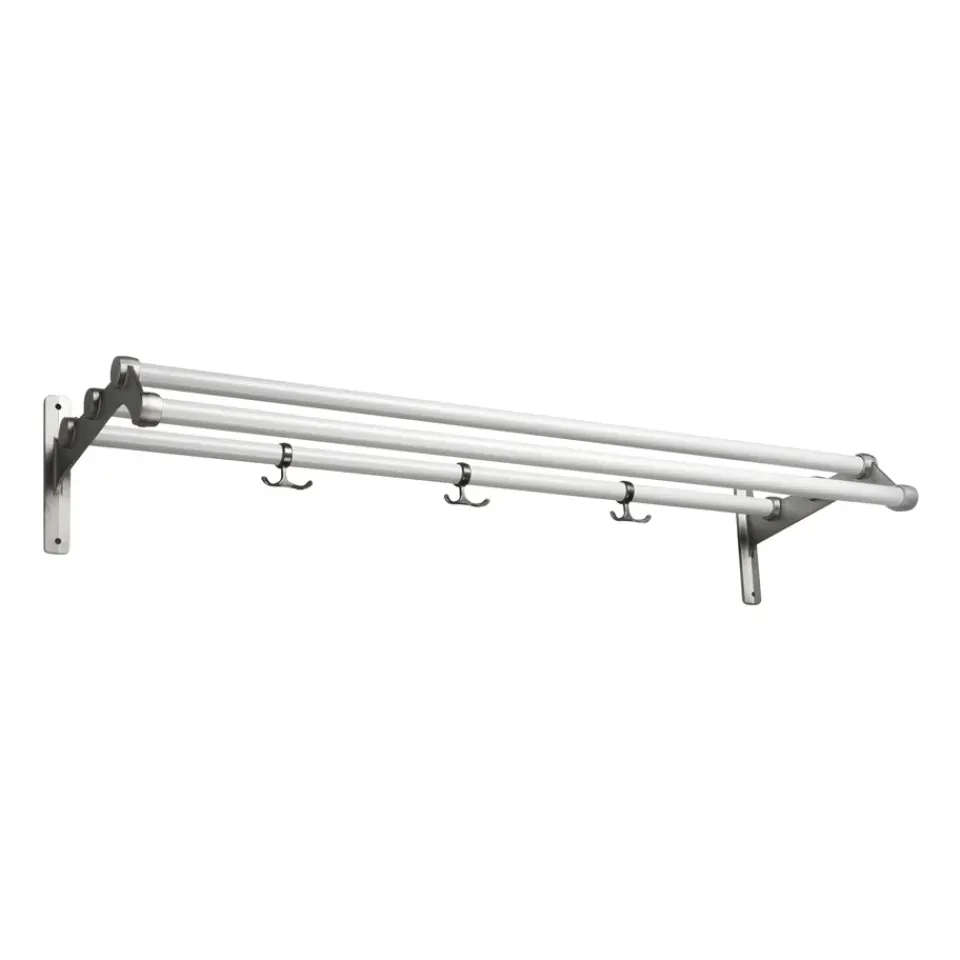 Essem Design Hat Rack & Hat Shelves*Nostalgi 291 hat shelf 100 cm, White-aluminum WhiteSilver-coloured