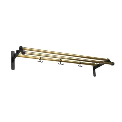 Essem Design Hat Rack & Hat Shelves*Nostalgi 291 hat shelf, Brass, black Gold-coloured