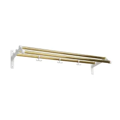 Essem Design Hat Rack & Hat Shelves*Nostalgi 291 hat shelf, Brass, white Gold-coloured