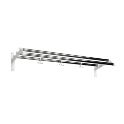 Essem Design Hat Rack & Hat Shelves*Nostalgi 291 hat shelf, Chrome, white Silver-coloured