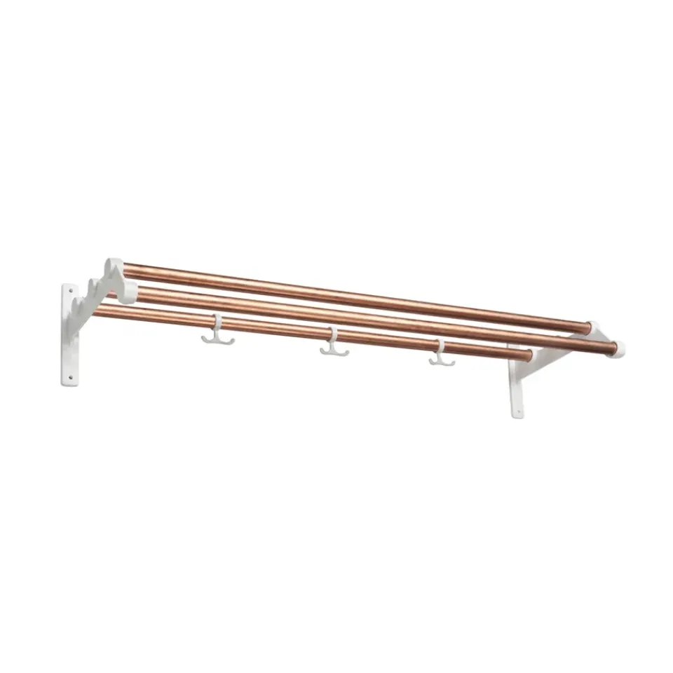 Essem Design Hat Rack & Hat Shelves*Nostalgi 291 hat shelf, Copper, white Orange