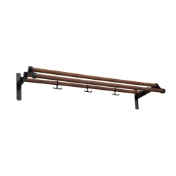 Essem Design Hat Rack & Hat Shelves*Nostalgi 291 hat shelf, Walnut, black Brown
