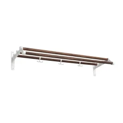 Essem Design Hat Rack & Hat Shelves*Nostalgi 291 hat shelf, Walnut, white Brown