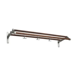 Essem Design Hat Rack & Hat Shelves*Nostalgi 291 hat shelf, Walnut, aluminium Brown