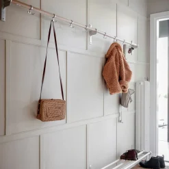 Essem Design Clothes Racks, Coat Stands & Hangers*Nostalgi add-on Hook rack, Oak, aluminium stand Beige
