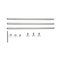 Essem Design Hat Rack & Hat Shelves*Nostalgi add-on shoe or hat shelf, Aluminium, aluminium stand Silver-coloured