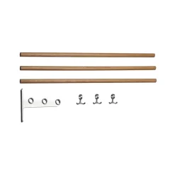Essem Design Hat Rack & Hat Shelves*Nostalgi add-on shoe or hat shelf, Oak, aluminium stand Beige