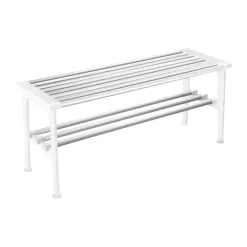 Essem Design Benches*Nostalgi bench 100 cm, Aluminium-white Silver-colouredWhite