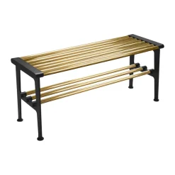 Essem Design Benches*Nostalgi bench 100 cm, Brass-black Gold-colouredBlack
