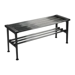 Essem Design Benches*Nostalgi bench 100 cm, Chrome-black Silver-colouredBlack