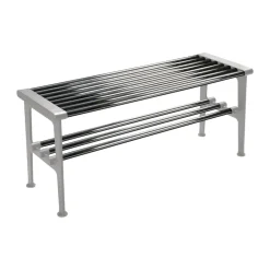 Essem Design Benches*Nostalgi bench 100 cm, Chrome-aluminium Silver-coloured