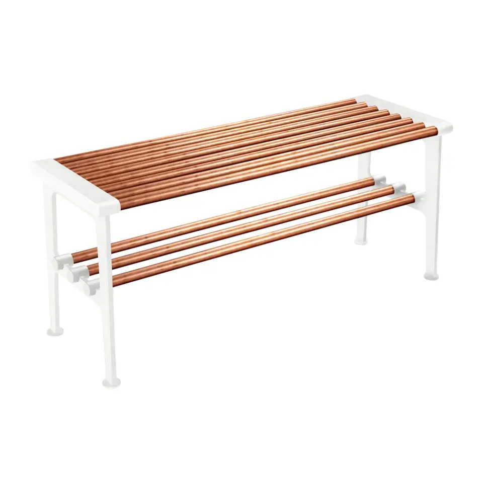 Essem Design Benches*Nostalgi bench 100 cm, Copper-white Gold-colouredWhite