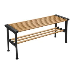 Essem Design Benches*Nostalgi bench 100 cm, Oak-black BrownBlack