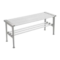 Essem Design Benches*Nostalgi bench 100 cm, White-aluminium WhiteSilver-coloured