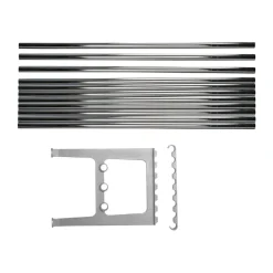 Essem Design Benches*Nostalgi bench extension 100 cm, Chrome-aluminium Silver-coloured