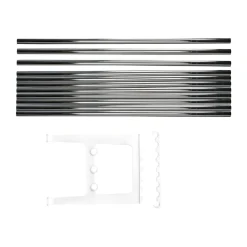 Essem Design Benches*Nostalgi bench extension 100 cm, Chrome-white Silver-colouredWhite