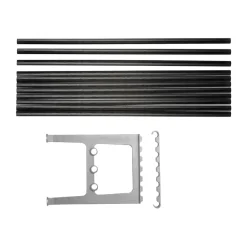 Essem Design Benches*Nostalgi bench extension 100 cm, Black stained oak-aluminium BlackSilver-coloured