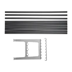 Essem Design Benches*Nostalgi bench extension 100 cm, Black-aluminium BlackSilver-coloured