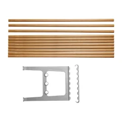 Essem Design Benches*Nostalgi bench extension 100 cm, Oak-aluminium BrownSilver-coloured