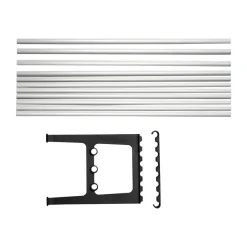 Essem Design Benches*Nostalgi bench extension 100 cm, Aluminium-black Silver-colouredBlack