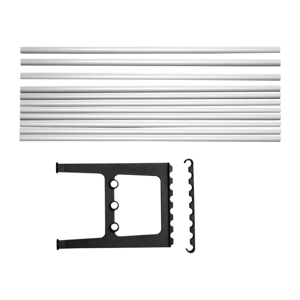 Essem Design Benches*Nostalgi bench extension 100 cm, Aluminium-black Silver-colouredBlack