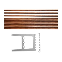 Essem Design Benches*Nostalgi bench extension 100 cm, Walnut-aluminium BrownSilver-coloured