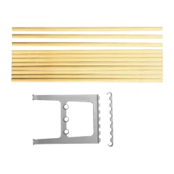 Essem Design Benches*Nostalgi bench extension 100 cm, Birch-aluminium BrownSilver-coloured