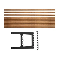 Essem Design Benches*Nostalgi bench extension 100 cm, Bambu-black BrownBlack