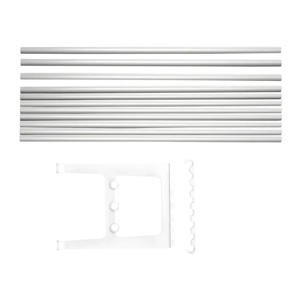 Essem Design Benches*Nostalgi bench extension 100 cm, Aluminium-white Silver-colouredWhite