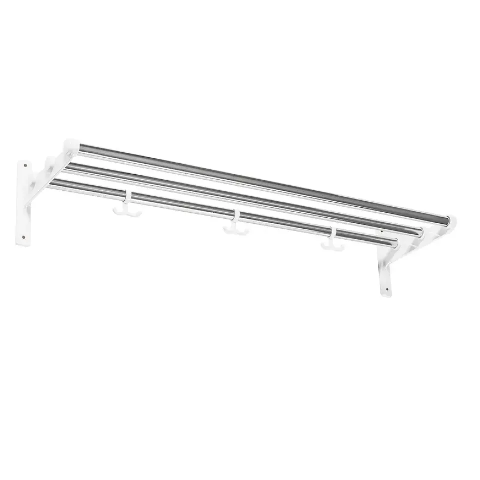Essem Design Hat Rack & Hat Shelves*Nostalgi hat shelf/ shoe shelf, chrome, white Silver-colouredWhite