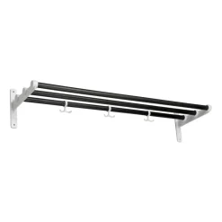 Essem Design Hat Rack & Hat Shelves*Nostalgi hat shelf/ shoe shelf, Black oiled oak-white BlackWhite