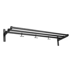 Essem Design Hat Rack & Hat Shelves*Nostalgi hat shelf/ shoe shelf, oiled oak- Black