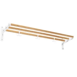Essem Design Hat Rack & Hat Shelves*Nostalgi hat shelf/ shoe shelf, oak, white BrownWhite