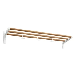 Essem Design Hat Rack & Hat Shelves*Nostalgi hat shelf/ shoe shelf, Bambu-white BrownWhite