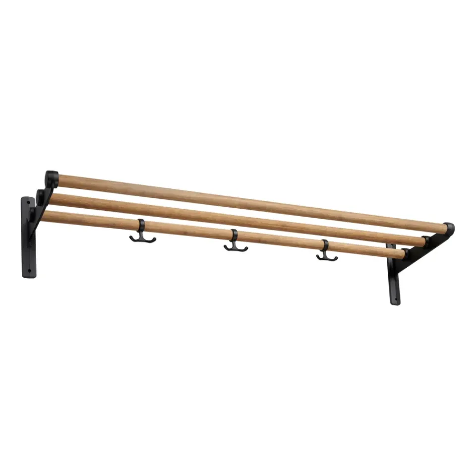 Essem Design Hat Rack & Hat Shelves*Nostalgi hat shelf/ shoe shelf, Bambu-black BrownBlack