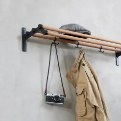 Essem Design Hat Rack & Hat Shelves*Nostalgi hat shelf/ shoe shelf, Bambu-black BrownBlack
