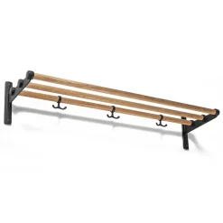 Essem Design Hat Rack & Hat Shelves*Nostalgi hat shelf/ shoe shelf, oak, black BrownBlack