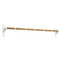 Essem Design Clothes Hooks & Hangers*Nostalgi hook 100 cm, Bambu-white BrownWhite