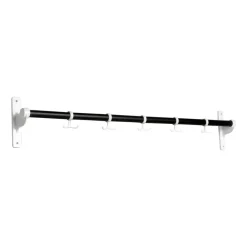 Essem Design Clothes Hooks & Hangers*Nostalgi hook 100 cm, Black oiled oak-white BlackWhite