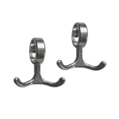 Essem Design Clothes Hooks & Hangers*Nostalgi hook 2-pack, aluminum Silver-coloured