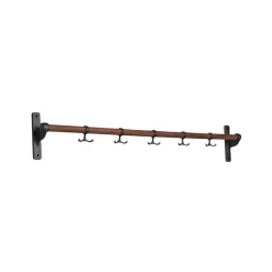 Essem Design Clothes Racks, Coat Stands & Hangers*Nostalgi Hook rack, Walnut, black stand Brown
