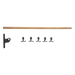 Essem Design Clothes Hooks & Hangers*Nostalgi inbuilt hook strip, Bamboo-black BrownBlack