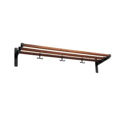 Essem Design Hat Rack & Hat Shelves*Nostalgi Shoe or hat shelf, Walnut, black stand Brown