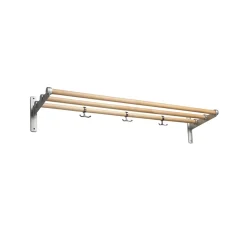 Essem Design Hat Rack & Hat Shelves*Nostalgi Shoe or hat shelf, Birch, aluminium stand Beige