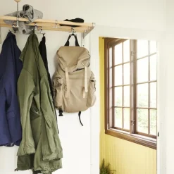 Essem Design Hat Rack & Hat Shelves*Nostalgi Shoe or hat shelf, Birch, aluminium stand Beige