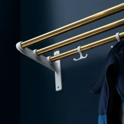 Essem Design Hat Rack & Hat Shelves*Nostalgi Shoe or hat shelf, , black stand White