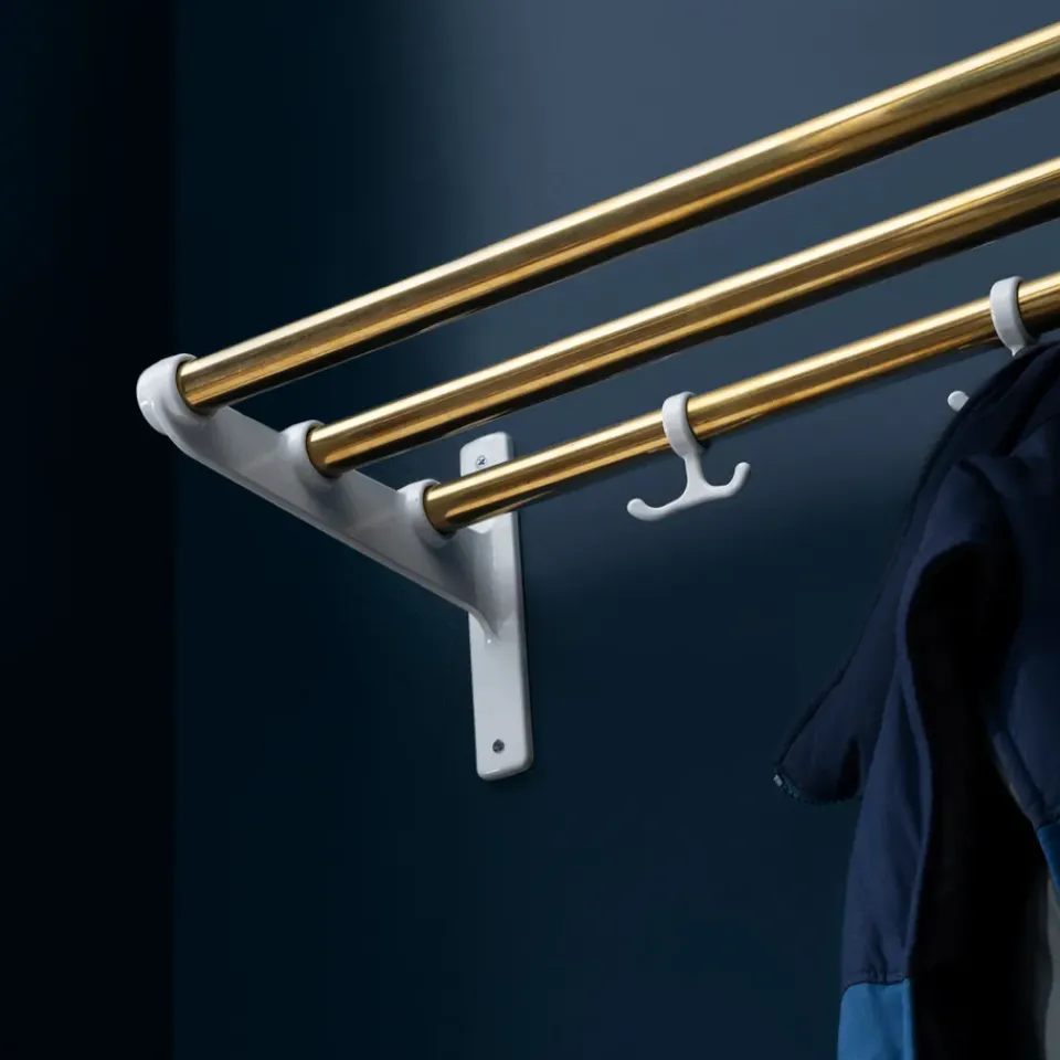 Essem Design Hat Rack & Hat Shelves*Nostalgi Shoe or hat shelf, , black stand White