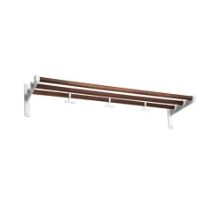 Essem Design Hat Rack & Hat Shelves*Nostalgi Shoe or hat shelf, Walnut, white stand Brown